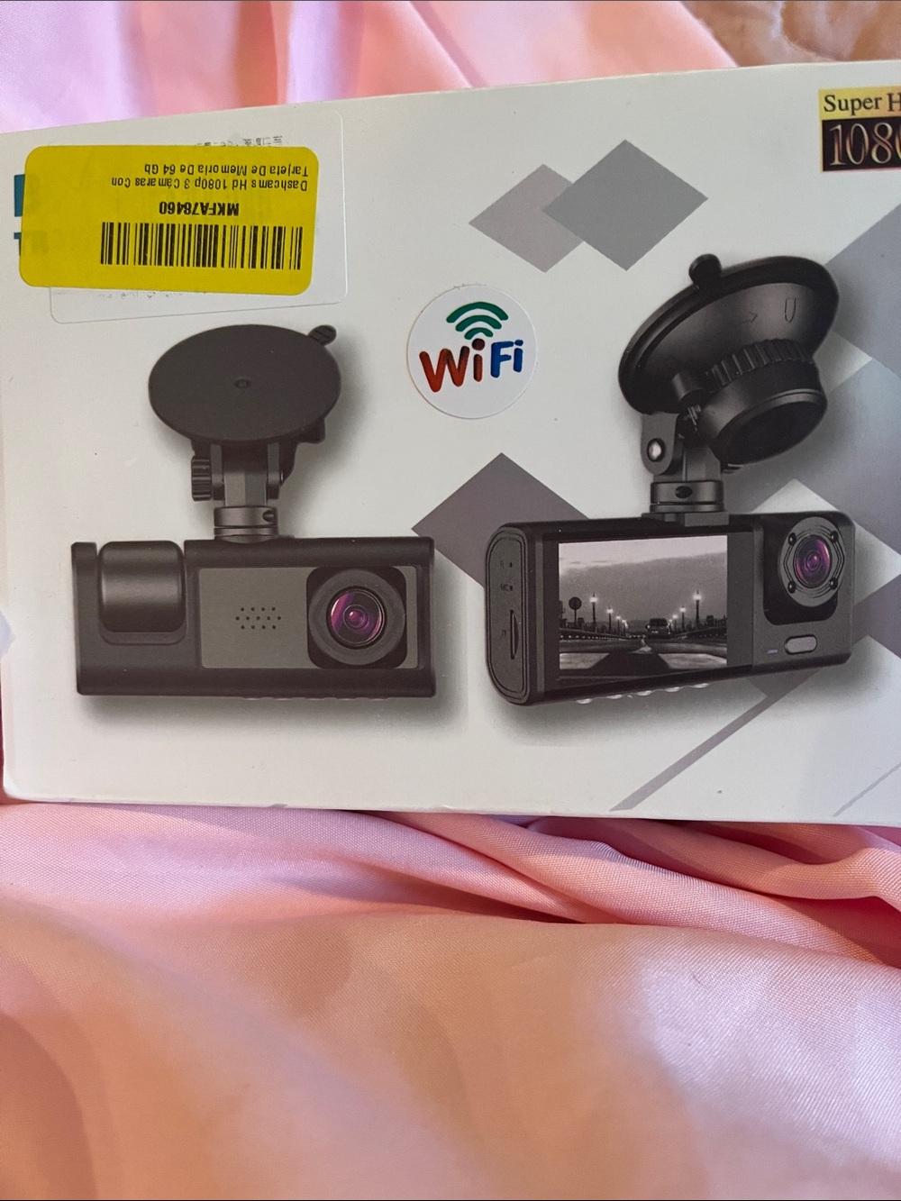 WiFi Enabled Black Dash Cam with Suction Mount